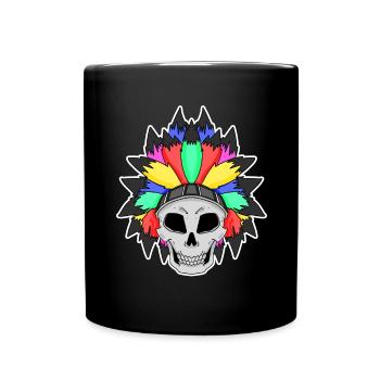 Rainbow skull LGBT - Full Colour Mug - black - Front