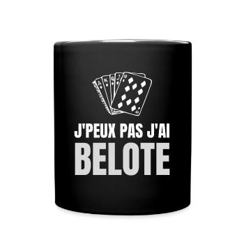 T-shirt Humor Jeux de Cartes belote - Mug uni - noir - Devant