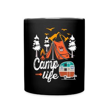 camping - Mug uni - noir - Devant