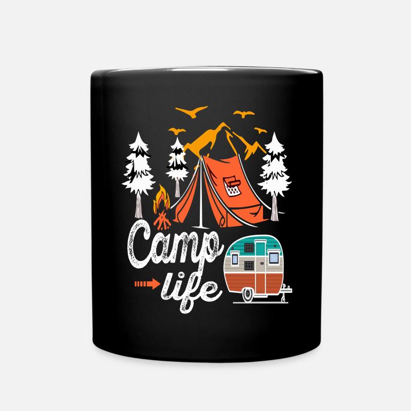 camping - Mug uni - noir