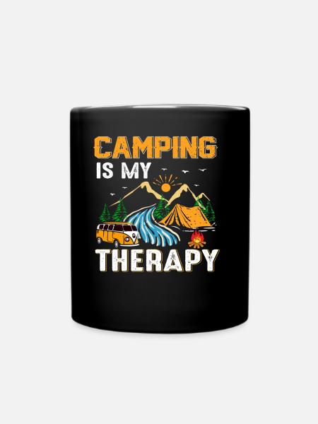 camping - Full Colour Mug - black