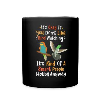 Birdwatching Birdwatchers - Full Colour Mug - black - Front