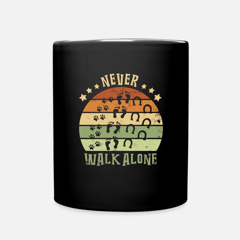 Never walk alone - Full Colour Mug - black