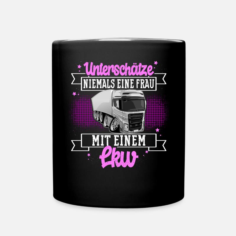 LKW FAHRERIN - Tasse einfarbig - Schwarz