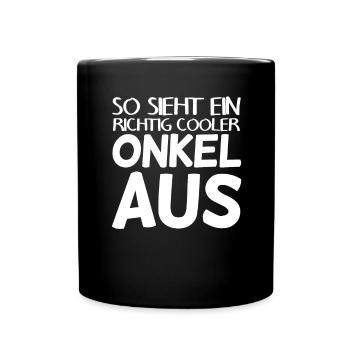 Onkel - Tasse einfarbig - Schwarz - Vorne