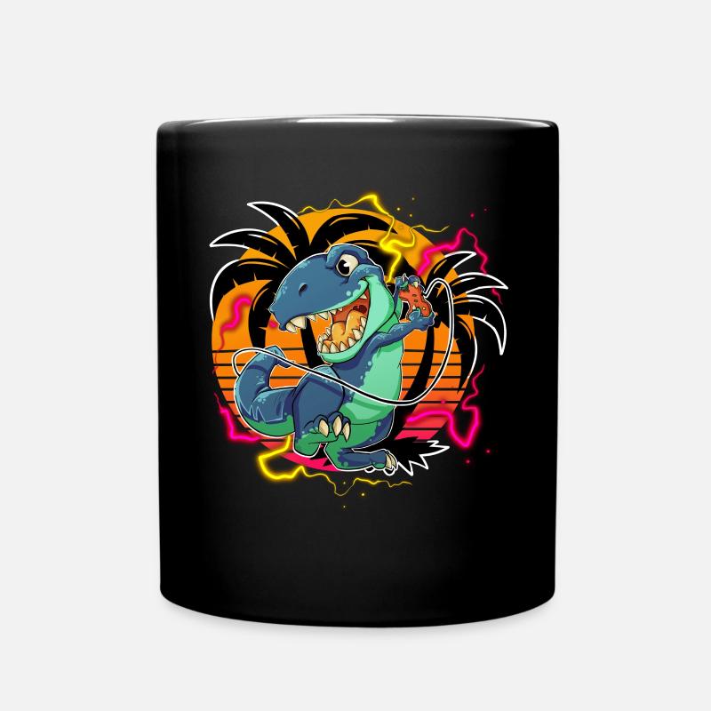 T Rex Gamer Gaming - Tasse einfarbig - Schwarz