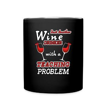 Vin Professeur Drôle de sort - Mug uni - noir - Devant