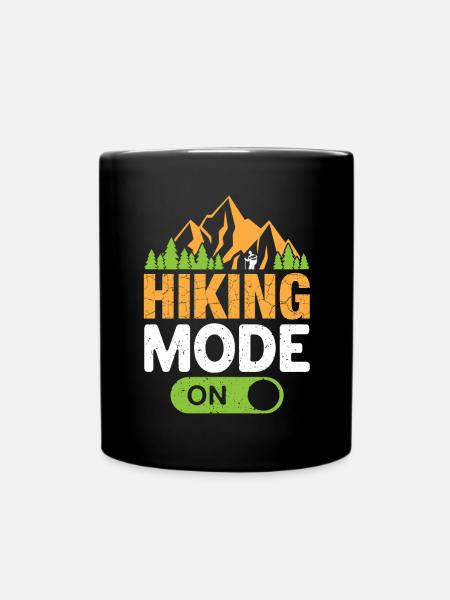 Wandern - Tasse einfarbig - Schwarz