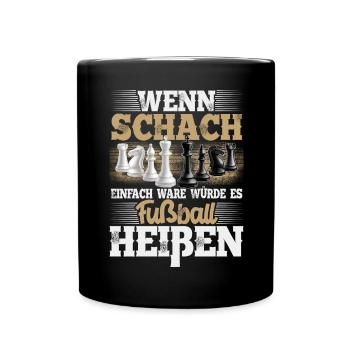 Schach - Tasse einfarbig - Schwarz - Vorne