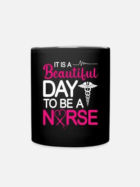 Krankenschwester - Tasse einfarbig - Schwarz