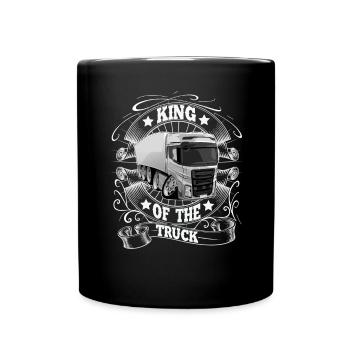 Chauffeur de camion King - Mug uni - noir - Devant