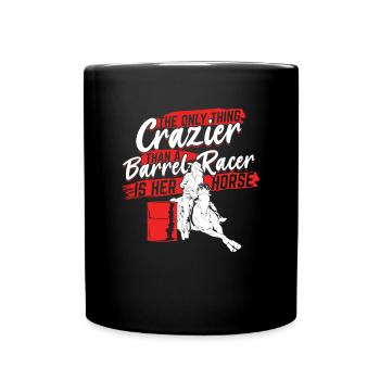 Lustiges Barrel Racing Racer Geschenk - Tasse einfarbig - Schwarz - Vorne