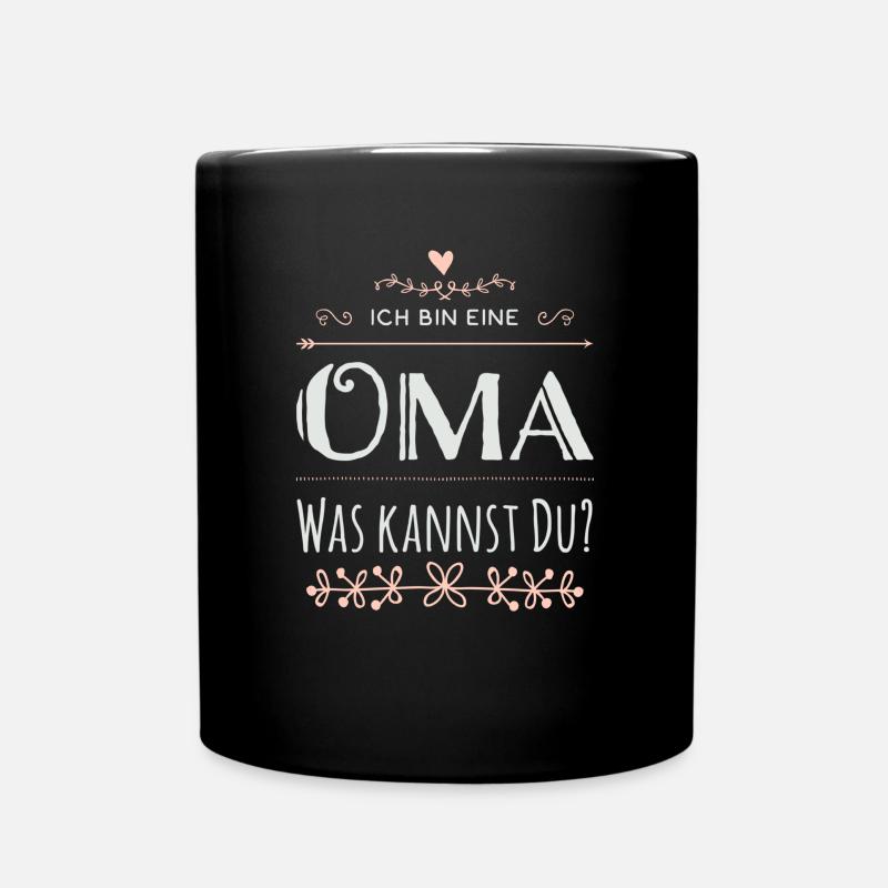Superpower Oma Geschenk von Enkelkinder Oma - Tasse einfarbig - Schwarz