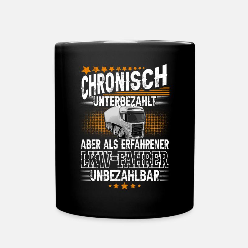 Lkw Fahrer - Tasse einfarbig - Schwarz