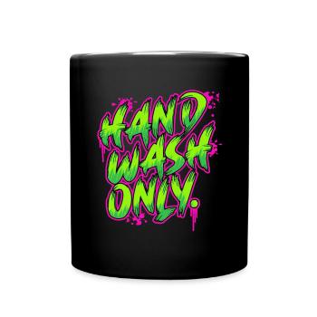 hand wash only Car Detailing Auto Handwäsche - Tasse einfarbig - Schwarz - Vorne