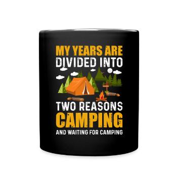 Camping - Full Colour Mug - black - Front