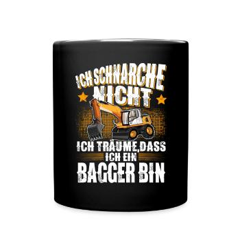 Bagger - Tasse einfarbig - Schwarz - Vorne