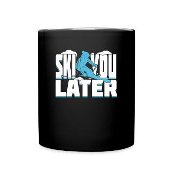 Funny Ski SkiEr Ski Instructor Gift - Full Colour Mug - black - Front