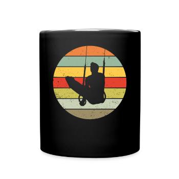 Ringeturnen Ringsport Retro Vintage Geschenk - Tasse einfarbig - Schwarz - Vorne
