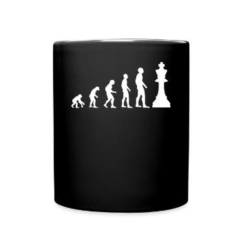 Schach Schachfiguren Schachspieler Geschenk - Tasse einfarbig - Schwarz - Vorne