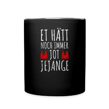 Et hätt noch immer jot jejange - Kölsche Spruch - Tasse einfarbig - Schwarz - Vorne