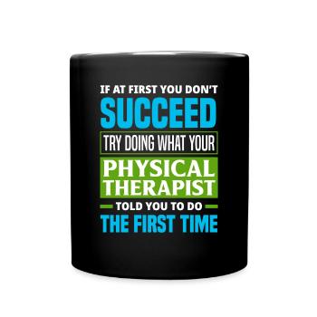 Physiotherapeut Arbeit Patient - Tasse einfarbig - Schwarz - Vorne