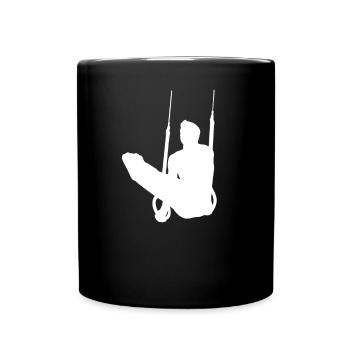 Ringeturnen Ringsport Schaukelringen Geschenk - Tasse einfarbig - Schwarz - Vorne