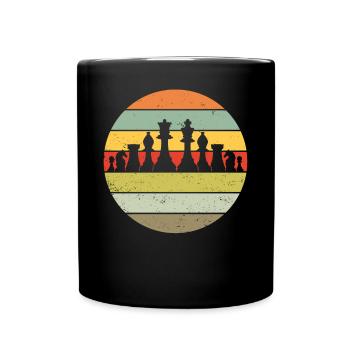 Chess Chess Pieces Chess Player Retro Gift - Full Colour Mug - black - Front