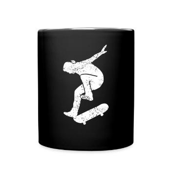 Skateboarder Skater Skate Retro Vintage Geschenk - Tasse einfarbig - Schwarz - Vorne