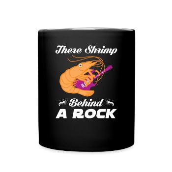 Crevette crevette cadeau Langouste Carême - Mug uni - noir - Devant