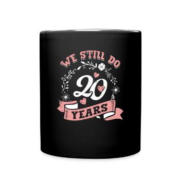 Couple anniversaire 20e anniversaire de mariage cadeau - Mug uni - noir - Devant