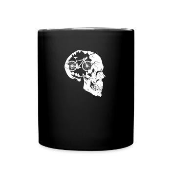 Thinking About Cycling, Cyclist Skull - Mug uni - noir - Devant