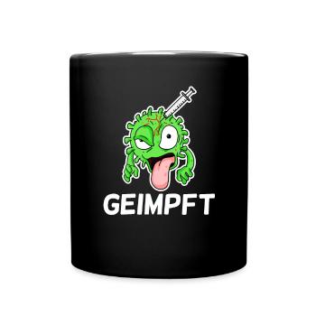 Geimpft - Tasse einfarbig - Schwarz - Vorne