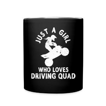 Quad Quad fahren Quad Biker - Tasse einfarbig - Schwarz - Vorne