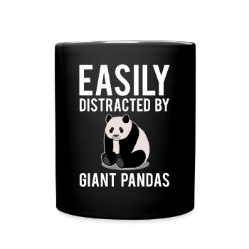 Panda Bear Big Panda Saying Zoo Animals Gift - Full Colour Mug - black - Front