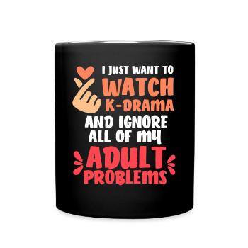 K-Drama Kdrama Kpop Koreanovela Korea - Full Colour Mug - black - Front
