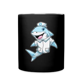 Hai Krankenschwester  - Tasse einfarbig - Schwarz - Vorne