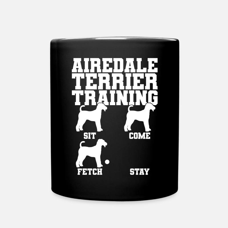 Airedale Terrier Training - Tasse einfarbig - Schwarz