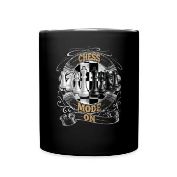 Schach - Tasse einfarbig - Schwarz - Vorne