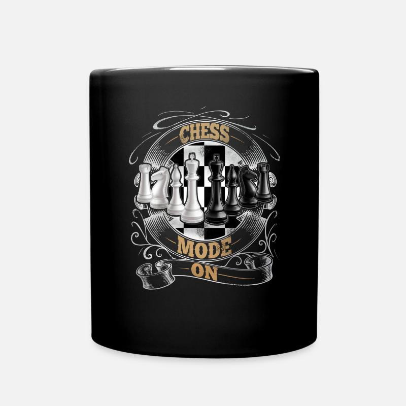 Schach - Tasse einfarbig - Schwarz