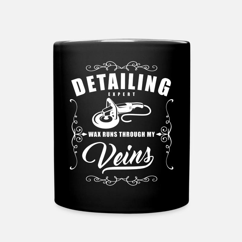 Car Detailing Expert Wax Runs Through my Veins - Mug uni - noir