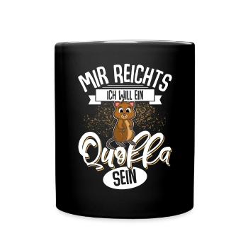 Quokka - Tasse einfarbig - Schwarz - Vorne