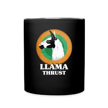 Llamathrust Llama Lama Thrust - Tasse einfarbig - Schwarz - Vorne