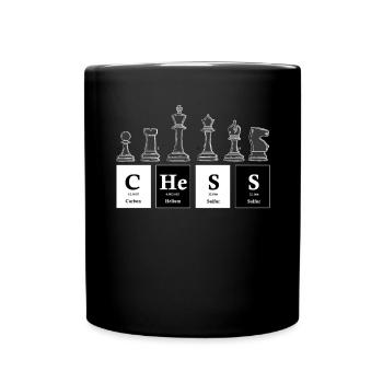 Chess Periodic Table Chess Player - Tasse einfarbig - Schwarz - Vorne