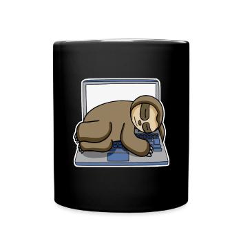 Paresseux bureau drôle Détente - Mug uni - noir - Devant