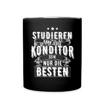 Konditor - Tasse einfarbig - Schwarz - Vorne