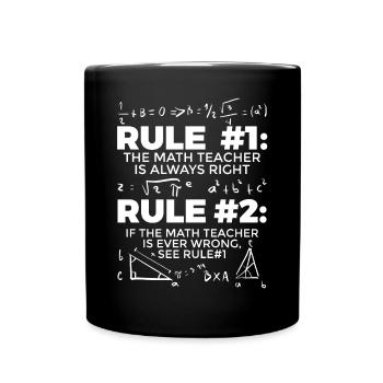 Mathelehrer Mathematik Lehrer Geschenkidee - Tasse einfarbig - Schwarz - Vorne