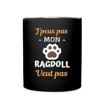 Race de chat ragdoll - Mug uni - noir - Devant