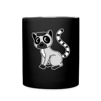 Lemur Primat Cadeau - Mug uni - noir - Devant