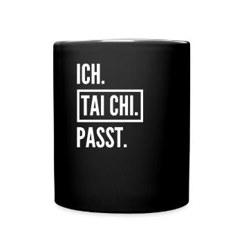 Tai Chi Geschenk - Tasse einfarbig - Schwarz - Vorne